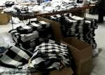60*90 Cm Cotton And Linen Black And White Plaid Mat , Woven Outdoor Porch Mats