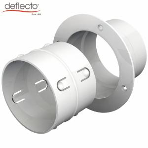 China Plastic HVAC Accessories Dryer Venting Connector 4 Inch Air Conditioner Parts White Adapter wholesale