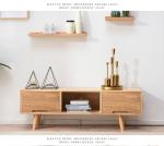 Solid Wood TV Cabinet Tea Table Combination Apartment Custom Furniture Living