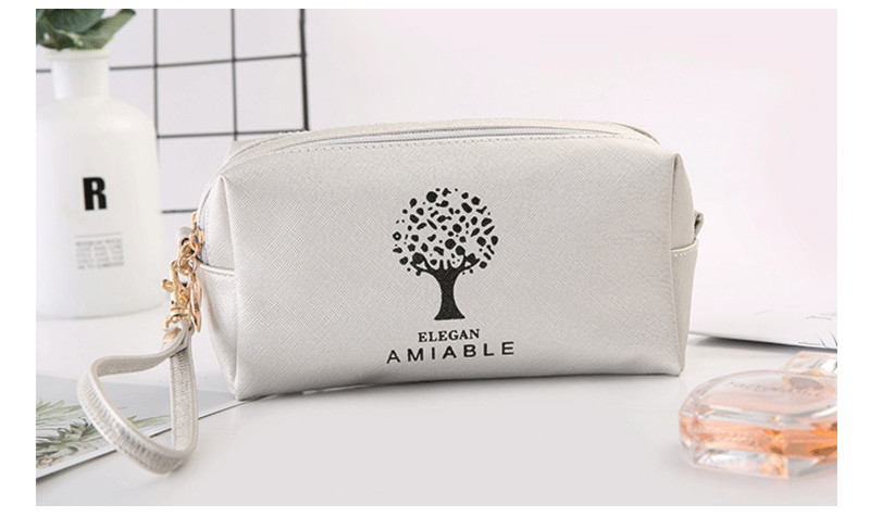 Roomy Women'S Digital Printing PU Cosmetic Bag