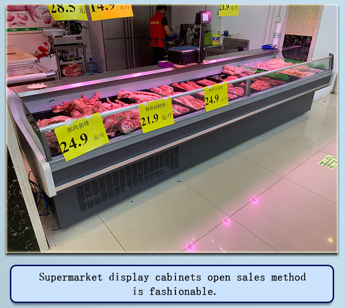 280L Meat Display Freezer 0 - 5 ℃ Electric Food Cooler Showcase Refrigerator