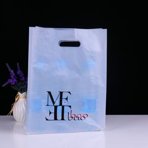 China 50 Micron Ldpe Die Cut Handle Bags With Logo Printed For Promotional wholesale