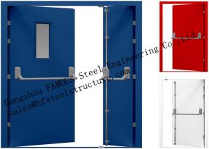 China Galvanized Industrial Hollow Steel Fire Doors For Residential Application wholesale