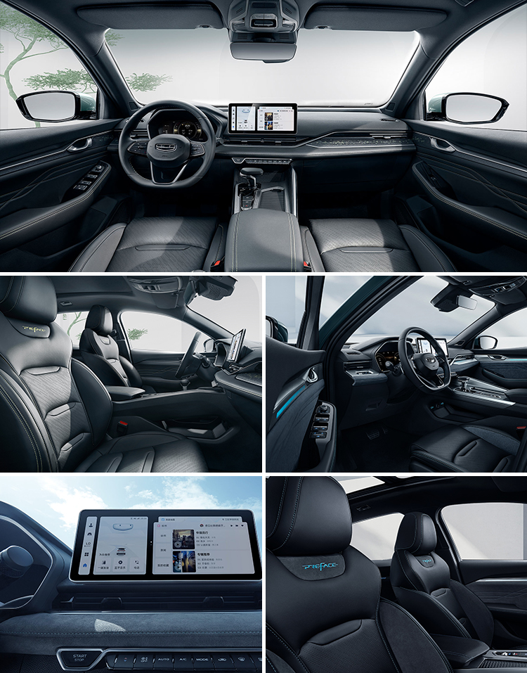 Geely Preface with 5 Seaters Left Steering Electric Copilot Seat Adjustment Big Space Gasoline Vehicles