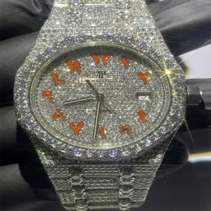 China Colourless Luxury Diamond Watch 20 carats Mens Diamond Watches 3EX wholesale