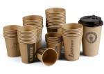 12OZ CUSTOM PRINTED DISPOSABLE COFFEE CUPS KRAFT PAPER ECO FRIENDLY PAPER CUPS