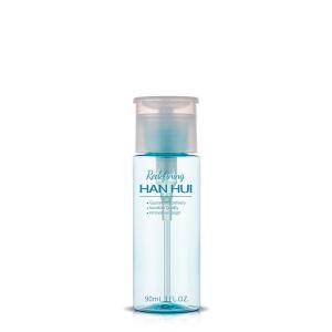 China Cylinder Plastic Cosmetic Bottles 3 OZ 90ML For Makeup Remover wholesale