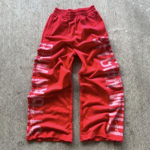 China Men'S Sweat Pants Jogger Custom Side Printed Logo Heavyweight Cotton Baggy wholesale