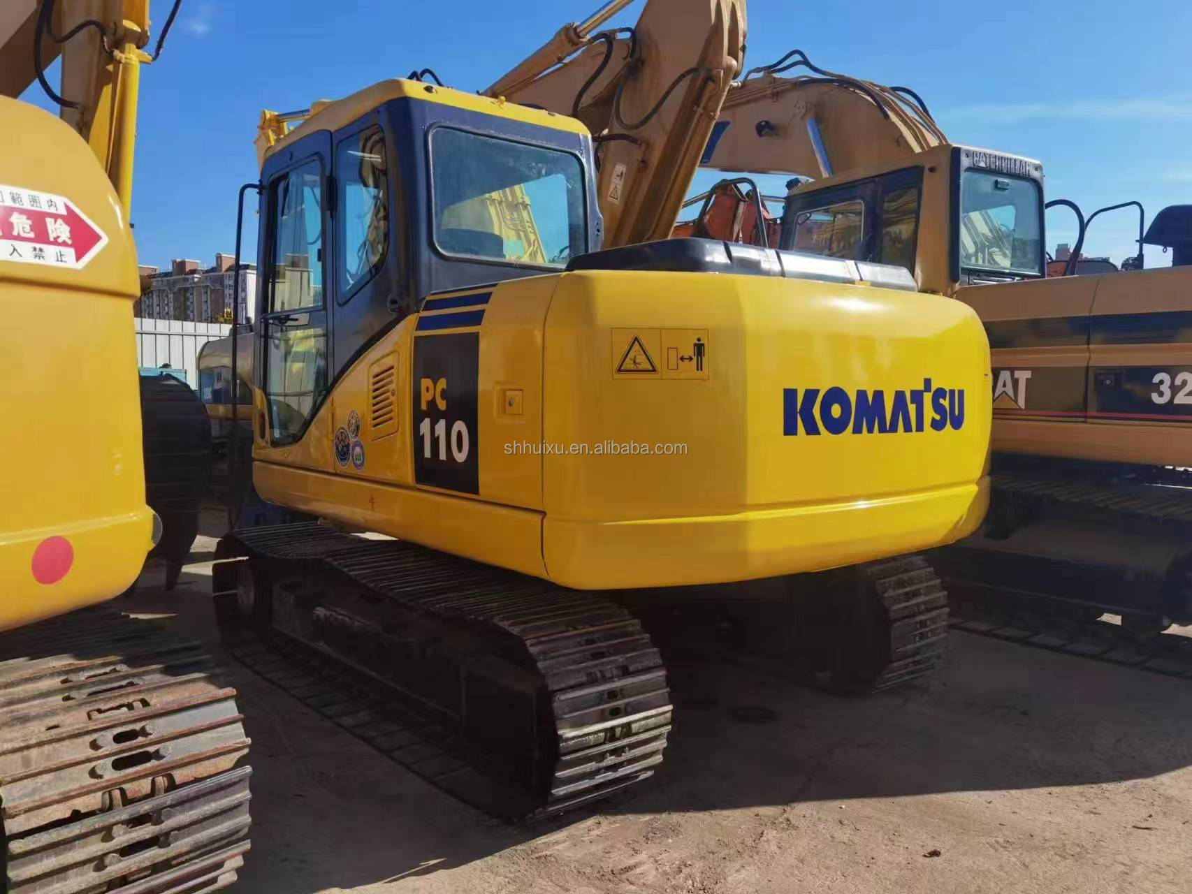 Hand used earth digger Komatsu PC110 used machinery hand used post hole diggers second hand diggers for sale