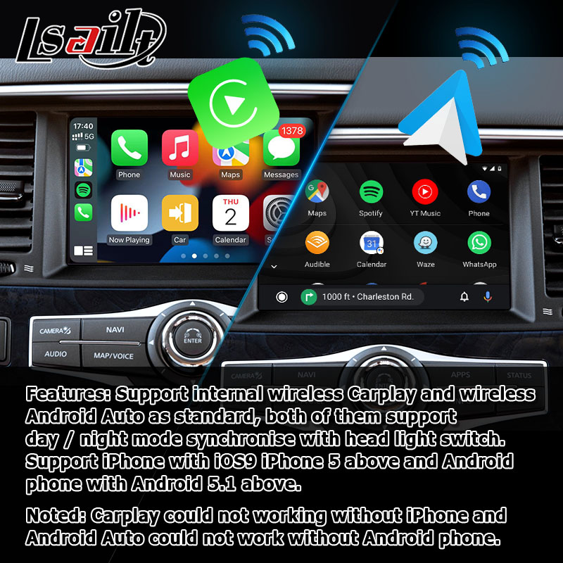 Infiniti QX80 QX56 Z62 wireless carplay android auto multimedia interface IT08