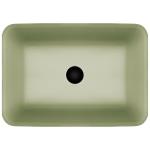 105mm 330mm Counter Top Bowl Sink Rectangular White Light Green Bathroom
