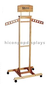 China Visual Merchandising Wooden Display Racks / Clothes Hanging Rack wholesale