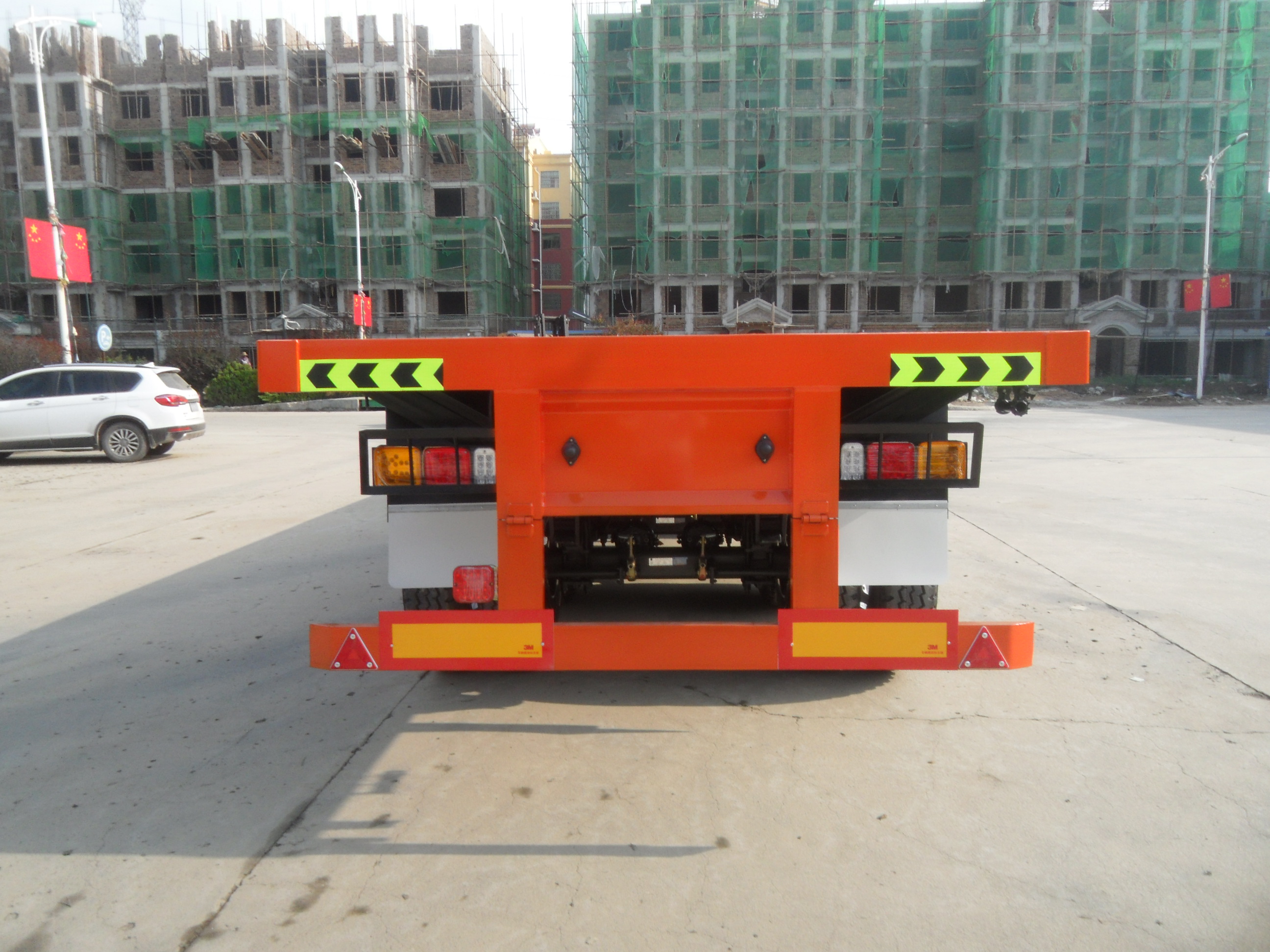 Truck Trailer 3 axles flatbed semi-trailer platform 40ft 48ft for container transport