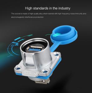 China Customize Length Wire Soldering USB 2.0/3.0 Female Panel Mount Waterproof Connector wholesale