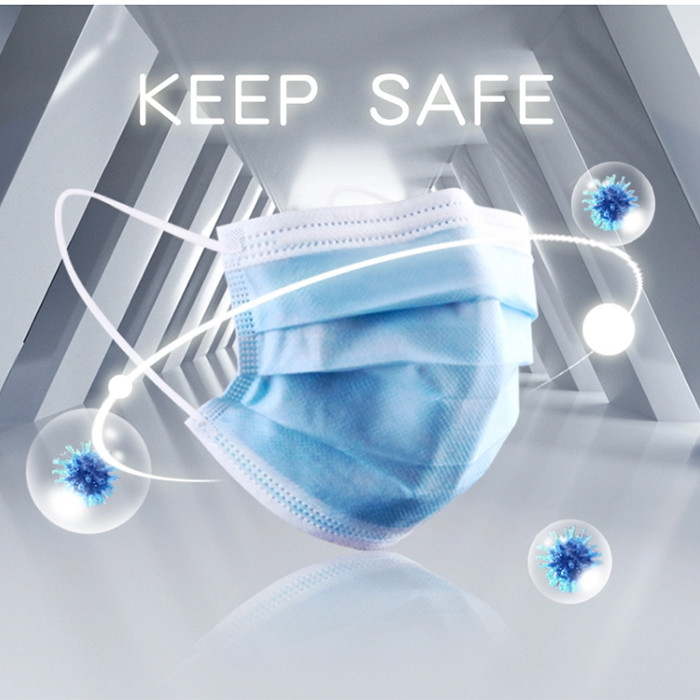 Dust Free 50pcs Surgical 3 Ply Earloop Medical Mask