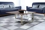 Buckled Design White Genuine Modern Design Leather Sofa S08