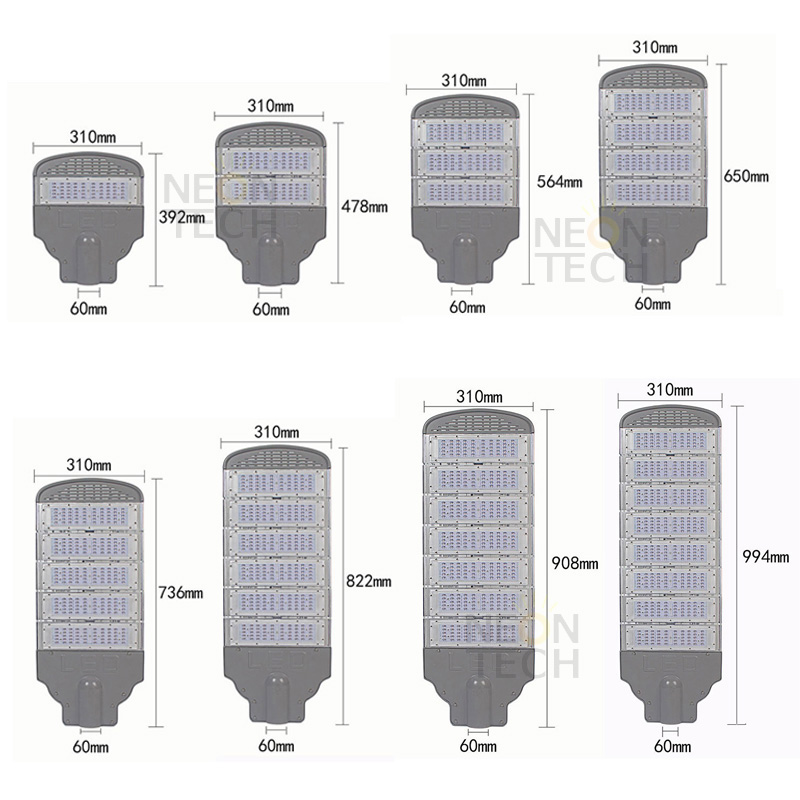 Grey Shell Outdoor LED Street Lights Die Casting Aluminum Material 115lm/w