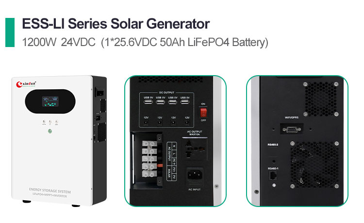 1200w inverter with mppt solar controller li ion battery