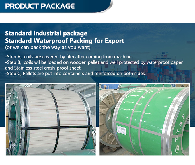 Grade 201 304 410 430 Stainless Steel Strip Coil Cold Rolled Polished 3