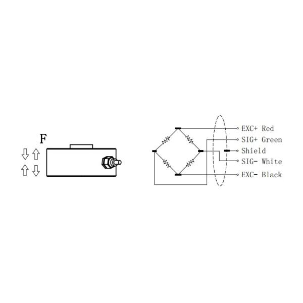 Aluminum 1t Wheel Force Transducer , 50-500kg Force Transducer Load Cell