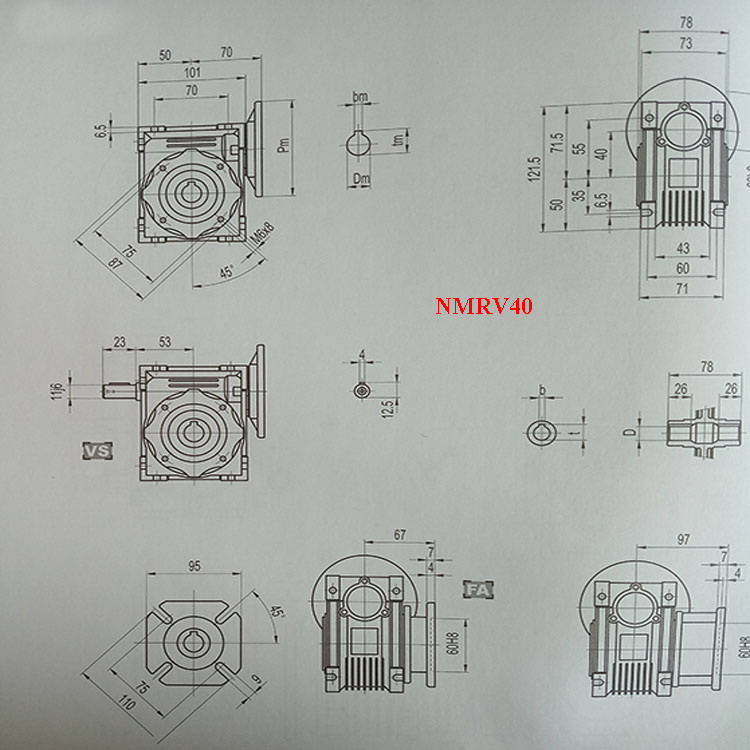 Planetary Helical Bevel Worm Speed Reducer Gearbox Transmission