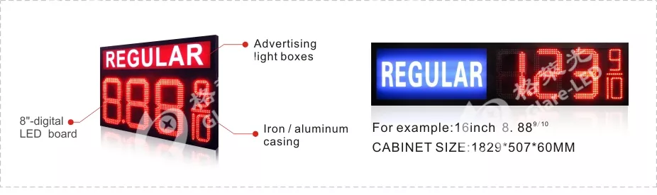 Photo Media Resolution None 60inch Led Gas Station Signs For Petrol Station 8.88 9/10