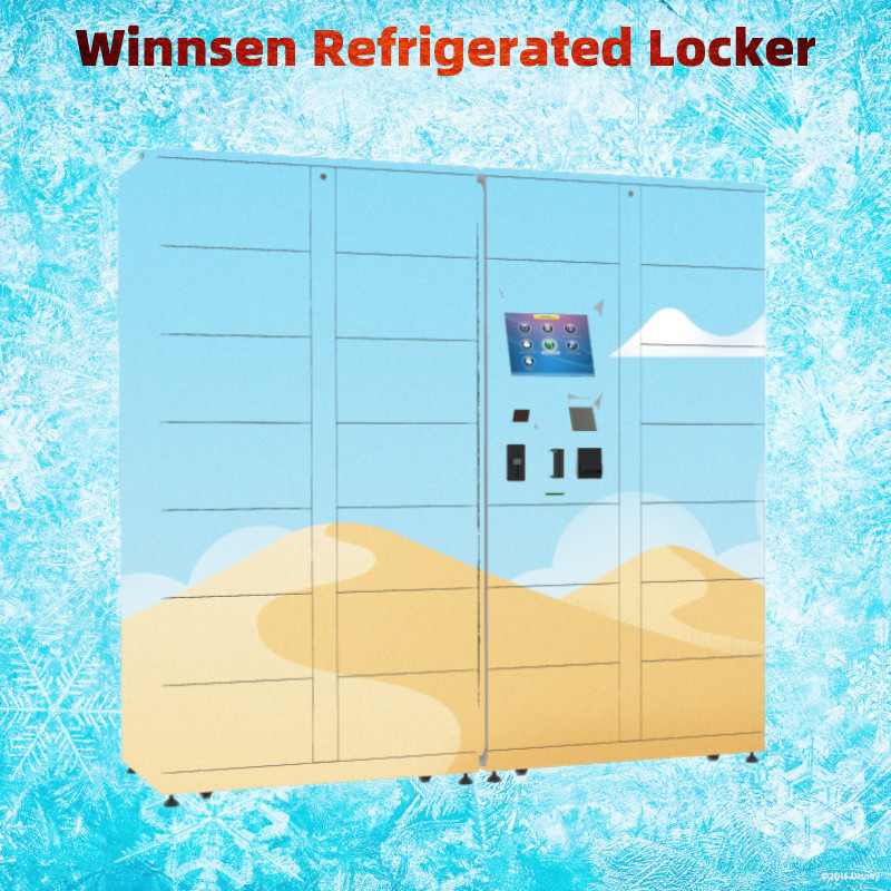 Winnsne Frozen Food Refrigerated Parcel Locker 24Hours Self Service Smart Cabinet