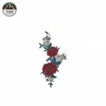 Customized Logo Embroidery Designs Patches / Iron On Flower Appliques Beautiful