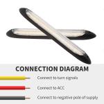 Universal Waterproof Vehicle Daytime Running Lights LED Sequential Flowing Scan