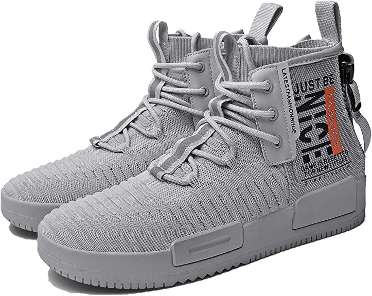 Mesh Lining Athletic Casual Court Lace Up High Top Sneakers 6.0-16.5