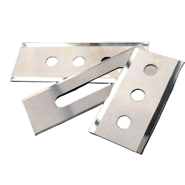 Industrial tungsten carbide razor blades film cutting knife double edge 3 hole