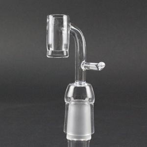 China 90 Degree Quartz Glass Products Male Female Joint Knot Loop Clear Color wholesale