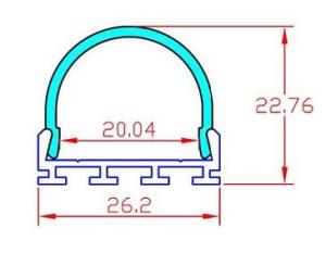 China Waterproof 2m length LED aluminum extrusion profiles A2623 for LED Strips for shops stores mall wholesale