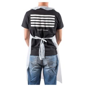 China Lightweight Disposable CPE Plastic Aprons , Sleeveless Plastic Kitchen Aprons wholesale