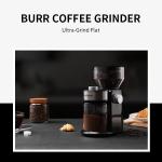 Small Flat Burr Coffee Grinder 240g 16 Setting Espresso French Press Coffee