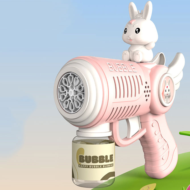 Unisex Fully Automatic 10 Hole Electric Bubble Blowing Toy for Children Cartoon Gift