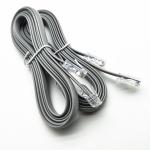 6 Conductor Flat Telephone Cable with BC Conductor and RJ11 6P6C from Exact