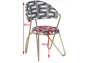 China Wrought Iron Metal Legs 41cm Faux Leather Dining Chairs wholesale