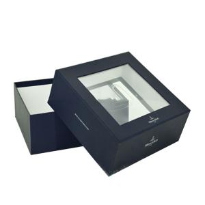 China Bow Tie Gift Box / Clear Plastic Cardboard Box With Window Lid Custom Logo wholesale