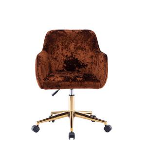 China Velvet Crush 22.8&quot;Wx24.8&quot;Dx33.9&quot;H Living Room Office Chair Light Brown wholesale
