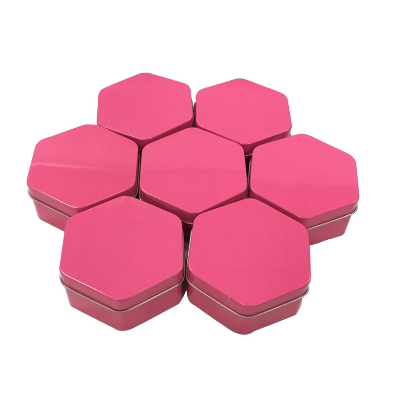 Recycled Food Tins for Cookies Customized Tin Boxes for Sale Hexagonal Metal Tin Containers