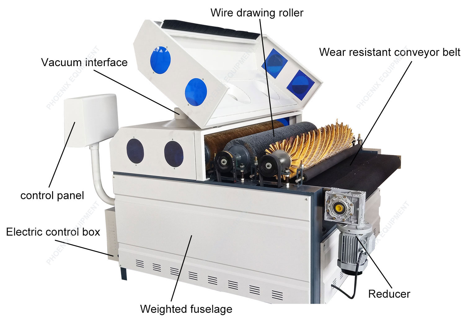 Automatic PLS630 1000 1300-4 Woodworking Rust Removal and Polishing Metal Wire Drawing Machine