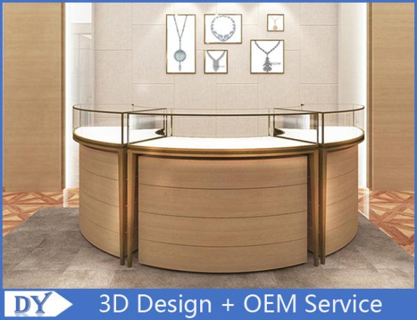 Luxury 3D Design Jewellery Display Cabinets For Shops / Glass Jewellery Display