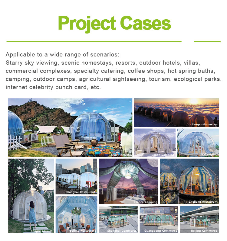 Restaurant Dining Bubble Tent Cold Resistance For Leisure Facilities