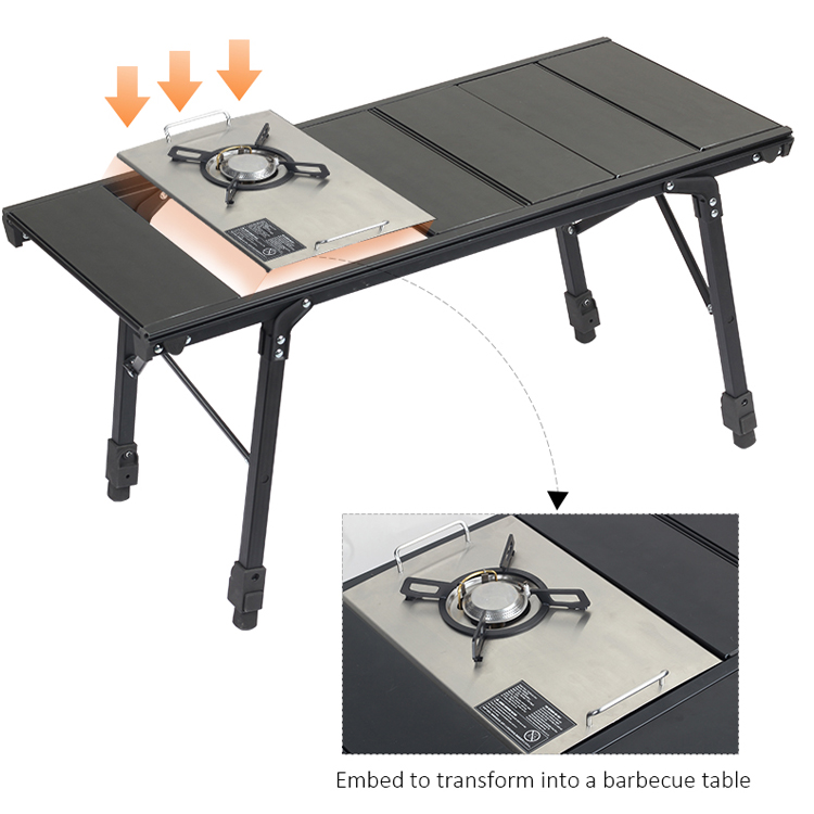 Adjustable Lightweight Camping Table for Hiking Garden BBQ Beach Picnic Kitchen