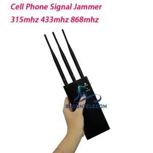 China 3 Bands 100m 433mhz 868mhz Portable Signal Jammer 8000mAh wholesale