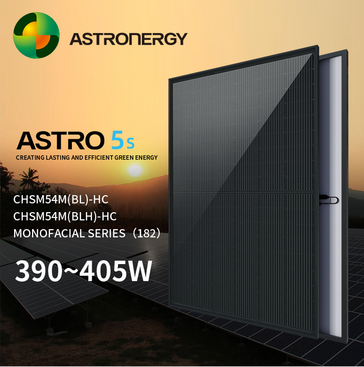 Astronergy 5S CHSM54M(BL)-HC Solar Module Eff. 20.7% 390w 395w 400w 405w House Solar Panels