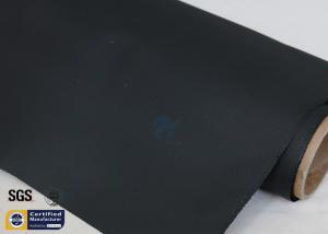 China Acrylic Coated Fiberglass Fire Blanket Fabric 260℃ 15.6OZ Black 39&quot; 50M wholesale