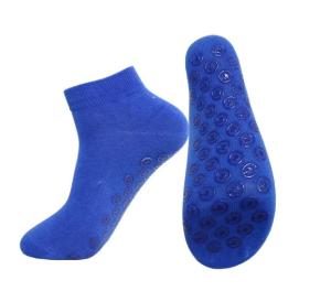China Blue Unisex Non Slip Grip Socks Trampoline Park Ankle Socks Sports direct wholesale