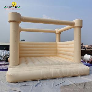 China Custom Logo Inflatable Beige Bouncy Castle Bouncing Castle Commercial UV Resistant wholesale